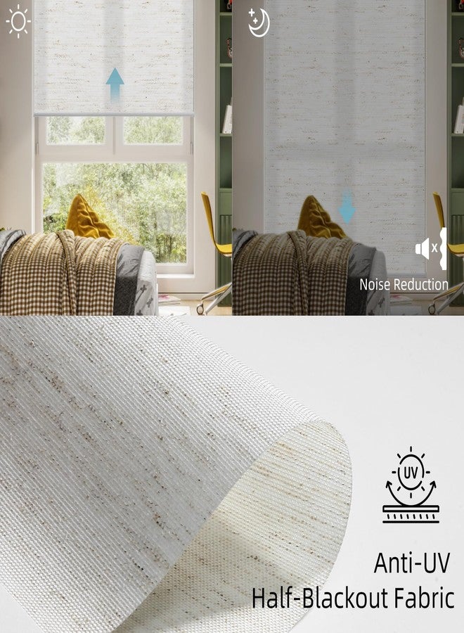 SmartWings Motorized Light Filtering Shades, Work with Matter Thread Apple Homekit, Alexa SmartThings Google, Cordless Window Shades with Remote Control, Rechargeable, Custom Size, Fabric Sample - Image 5